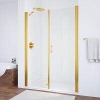 Дверь для душевой кабины в нишу Vegas Glass EP-F-2 145 09 01 профиль золото, стекло, стекло прозрачное
