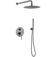 Душевой комплект Abber Emotion AF8818NG 250 мм, со смесителем, никель