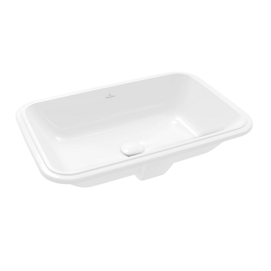 раковина villeroy & boch architectura 5a776001 встраиваемая, с перелевом, 57x37 см, альпийский белый