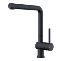 Смеситель Omoikiri Akashi-S BL 4994573 для кухни, с выдвижным изливом, черный