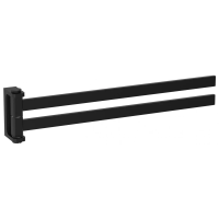 Полотенцедержатель Wonzon & Woghand Eclipse WW-9131-BL 37 см, поворотный, двойной, черный матовый