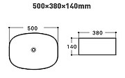раковина накладная 50 см aquanet fine-1 00273681, белая