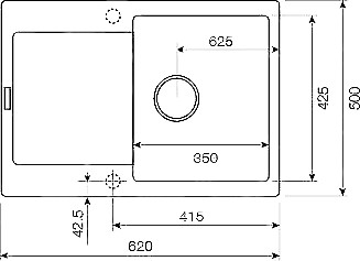 кухонная мойка lava l7 basalt (черный)