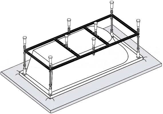 каркас для ванны vagnerplast 180x90 vpk18090
