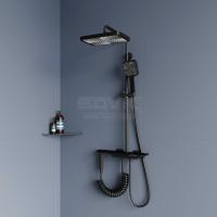 Душевая система RGW Shower Panels SP-35B 51140135-04 с термостатом Черная матовая