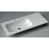 Раковина Ceramicanova Element CN7014 101х45.7 см, накладная, чаша слева, белая