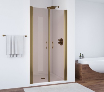 дверь для душевой кабины в нишу vegas glass e2p 85 05 05 профиль бронза, стекло бронза