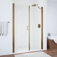 Дверь для душевой кабины в нишу Vegas Glass EP-F-2 150 05 01 профиль бронза, стекло прозрачное