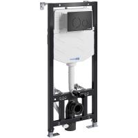 Инсталляция WasserKRAFT Aller 10TLT.010.ME.MB02 для унитаза с Черной матовой клавишей смыва