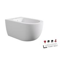 Биде Alice Ceramica Unica 32250109SET подвесное, с креплением, белый матовый