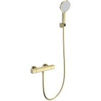 Термостат для душа Wonzon & Woghand Stay 2 WW-B2016-A-BG с душевым гарнитуром, золотой матовый Термостат для душа Wonzon & Woghand Stay 2 WW-B2016-A-BG с душевым гарнитуром, золотой матовый
