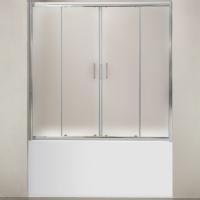 Шторка на ванну BelBagno Uno 170 UNO-VF-2-170/145-P-Cr профиль хром, стекло рифленое