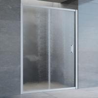 Дверь для душевой кабины в нишу Vegas Glass ZP 140 07 02 профиль матовый хром, стекло шиншилла