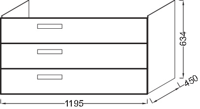 тумба под раковину jacob delafon rythmik 120 см, eb1311-g1c белый глянец