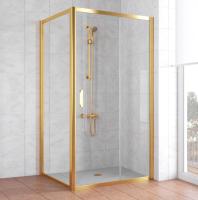 Душевой уголок Vegas Glass ZP+ZPV 100*100 09 01 профиль золото, стекло, стекло прозрачное