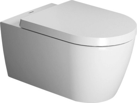 Унитаз подвесной безободковый Duravit Me by Starck Rimless 2529092000 HygeneGlanze, без сиденья, цвет белый.