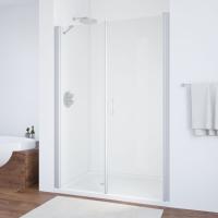 Дверь для душевой кабины в нишу Vegas Glass EP-F-2 150 07 01 профиль матовый хром, стекло прозрачное