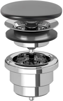 Донный клапан без перелива Villeroy & Boch 680800R7, черный