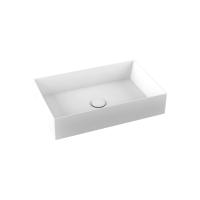 Azzurra Azzurra Elegance Squared Раковина накладная, 60x38xH12,5 см, без отв., без перелива, цвет: Bianco lucido