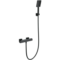 Термостат для душа Wonzon & Woghand WW-B2026-A-MB с душевым гарнитуром, черный матовый Термостат для душа Wonzon & Woghand WW-B2026-A-MB с душевым гарнитуром, черный матовый