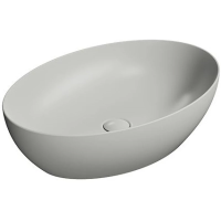 Раковина GSI Pura 884217 накладная, 60x42 см, Cenere opaco (Серый матовый)