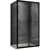 Душевой уголок Abber Schwarzer Diamant 150x50 AG30150Bхh-S50B профиль черный, стекло прозрачное