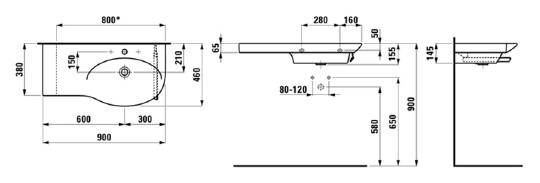 тумба под раковину laufen palace new 4.0150.2.075.464.1 белый глянцевый