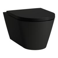 Laufen Laufen Kartell Унитаз подвесной 54х37см, безободковый, c покрытием LCC, цвет: черный матовый