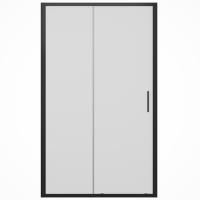 Душевая дверь в нишу Bravat Black Line 120 BD120.4101B профиль черный, стекло прозрачное