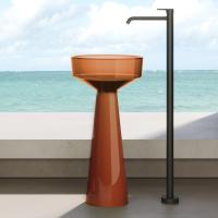 Раковина Dea Design Pedestal Basin DD2018 425 R1 напольная, без отв., Glasstech, прозрачная смола, Ø42хh85см, , sunset