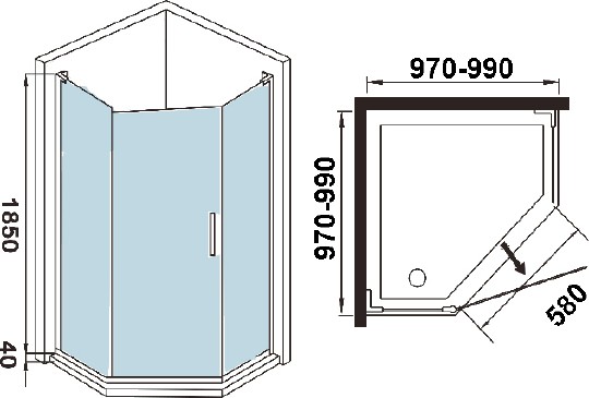 душевой уголок weltwasser ww300 300pi-100 100×100, 10000002752