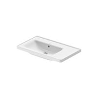 Раковина Duravit D-Neo накладная 800х480 мм,, ассим-раковина слева, с переливом, без отв. под смеситель, цвет: белый