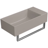 Раковина GSI Kube X 9486005 накладная, 50x25 см, Tortora opaco (Коричневый матовый)