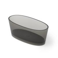 Ванна Dea Design Nature DD8617 1600 R4 отдельностоящая, Glasstech, прозрачная смола, 160х75х60см., Smoky Black R4