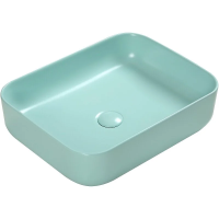 Раковина SantiLine SL-1051LG, накладная, 50x41 см, светло-зелёная матовая