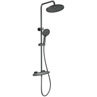Душевая система Wonzon & Woghand Neo WW-B3035-A1-BGG 255 мм, с термостатом, темный графит матовый