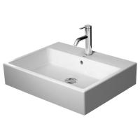 Duravit Vero Air Раковина 600мм, с переливом, с площадкой, с 3 отв. под смеситель, на столешницу, белая