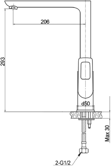 смеситель raiber osdorf r2104 для кухни, хром