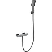 Термостат для душа Wonzon & Woghand WW-B2026-A-BGG с душевым гарнитуром, темный графит матовый Термостат для душа Wonzon & Woghand WW-B2026-A-BGG с душевым гарнитуром, темный графит матовый