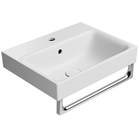 Раковина GSI Nubes 9682109 подвесная, 50x40 см, Bianco opaco (Белый матовый)