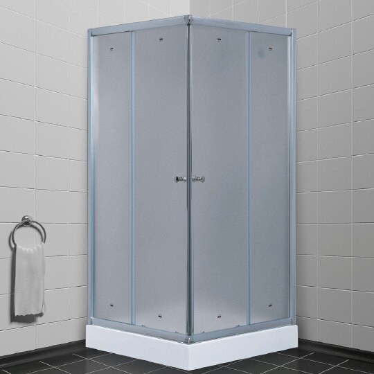 душевой уголок timo tl 90×90 tl-9002f профиль хром, стекло матовое