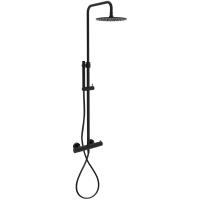 Душевая система Paffoni Mini Birillo ZCOL638KLIQNO 30 см, черный матовый