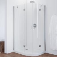 Душевой уголок Vegas Glass AFS-F 110*80 08 01 профиль глянцевый хром, стекло прозрачное