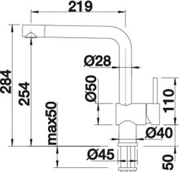 смеситель для кухни blanco linus-f 514025