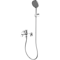 Смеситель для ванны AQUAme Asti AQM6412CR с душевым гарнитуром, хром