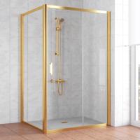 Душевой уголок Vegas Glass ZP+ZPV 110*100 09 01 профиль золото, стекло, стекло прозрачное