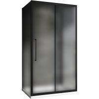 Душевой уголок Abber Schwarzer Diamant 130×80 AG30130BMхh-S80BM-S80BM профиль черный, стекло матовое