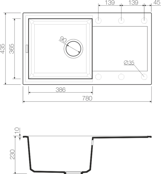 кухонная мойка omoikiri sakaime 78-ev 4993197 эверест