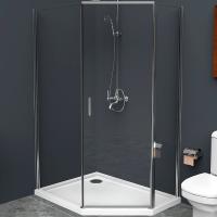 Душевой уголок BelBagno Uno 100×80 UNO-195-PH-1-100/80-C-Cr профиль хром, стекло прозрачное
