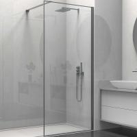 Душевая перегородка Vincea Walk-In 80 VSW-1HS800CLGM профиль вороненая сталь, стекло прозрачное